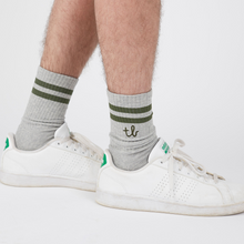 Load image into Gallery viewer, Vintage Striped Sport Crew Socks